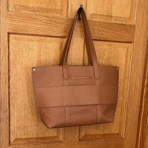 Thirty one laptop Brown Leather Tote Bag - Everyday Carry with matching wallet